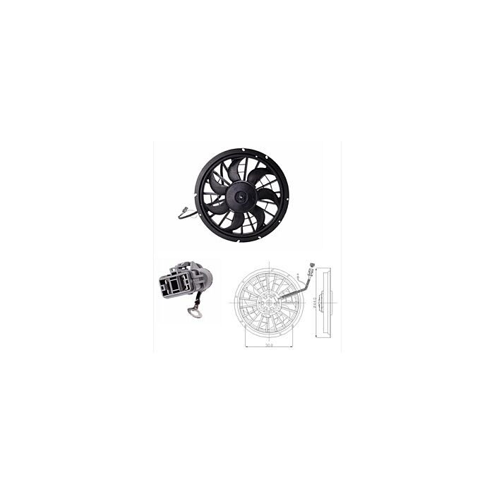 Radiateur koelventlilator fan electrisch 940 1994-1998 voor voertuigen met airconditioning