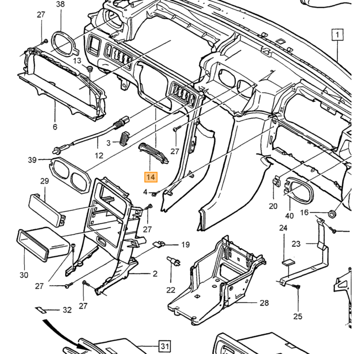 Volvo bagagerumsdækken Volvo varenummer 9150633