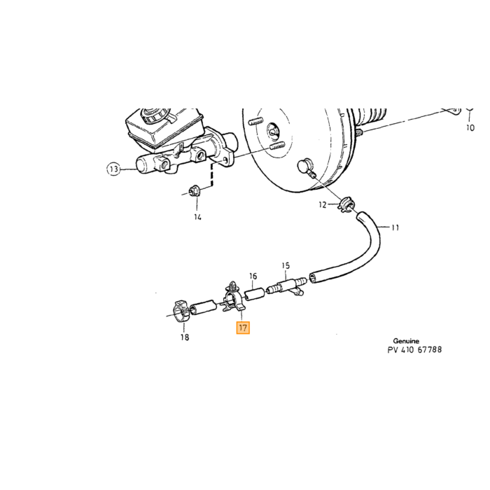 Volvo Hovedcylinder Uden Antispinn Volvo S70 - V70 - C70 - XC70 - 850 Volvo varenummer 9157737