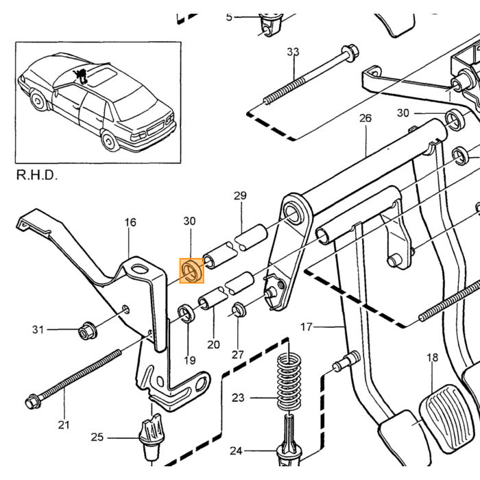 Volvo Hovedcylinder Uden Antispinn Volvo S70 - V70 - C70 - XC70 - 850 Volvo varenummer 9157737