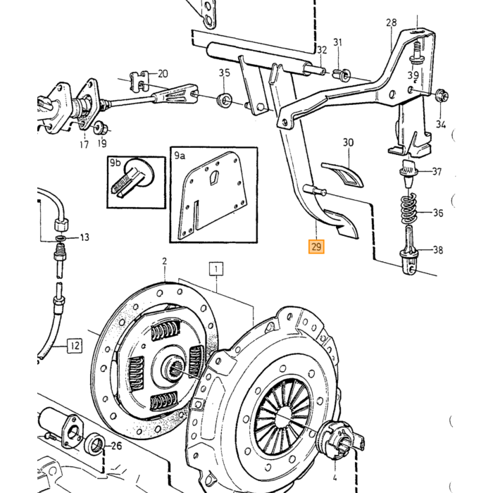 Volvo Koblingspedal Volvo varenr. 9173744