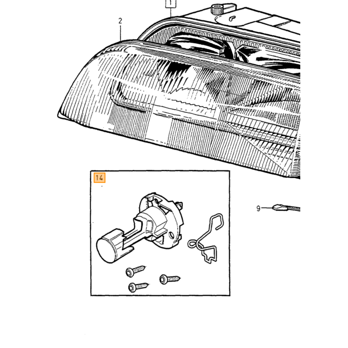 Volvo lampeholder Volvo varenr. 9178553