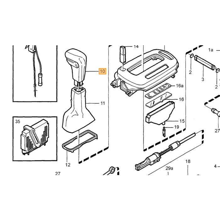 Volvo Gearskifte Reparationssæt Sort Automatisk Volvo 850 - 940 - 960 - C70 - S70 - V70 - XC70 - S40 - V40 - S90 - V90 Volvo varenummer 9181356
