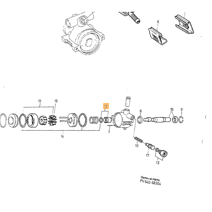 Volvo Trykslange servostyring 850+S70+V70+C70 (3546832) -2000 S70 850 V70 Volvo varenummer 9191271