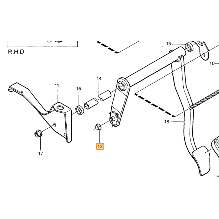 Volvo bremsepedal Volvo varenr. 9191508
