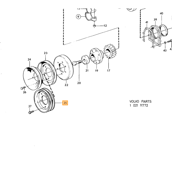Volvo Møtrik til ventiljusteringsbolt B18 + B20 + B30 5/16 UNF Volvo varenummer 921781