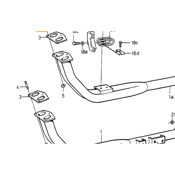Volvo Bolt udstødningsmanifold udløbsside M10x41 (978343)B19+B21+B23+B230 240+740+940 Volvo varenummer 924077