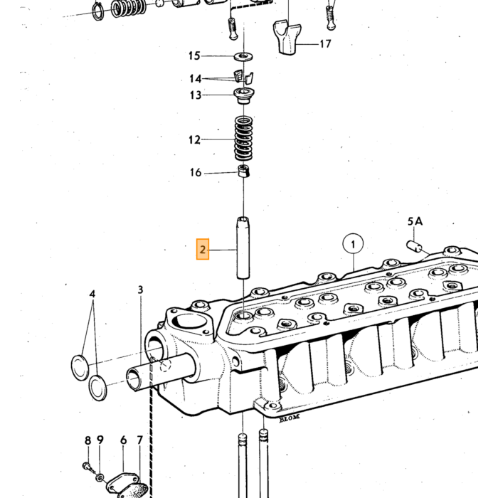 Volvo Bolt UNC 1/4 x 20mm gearkasse og andet koblingshus nederste bolt Volvo varenummer 940117