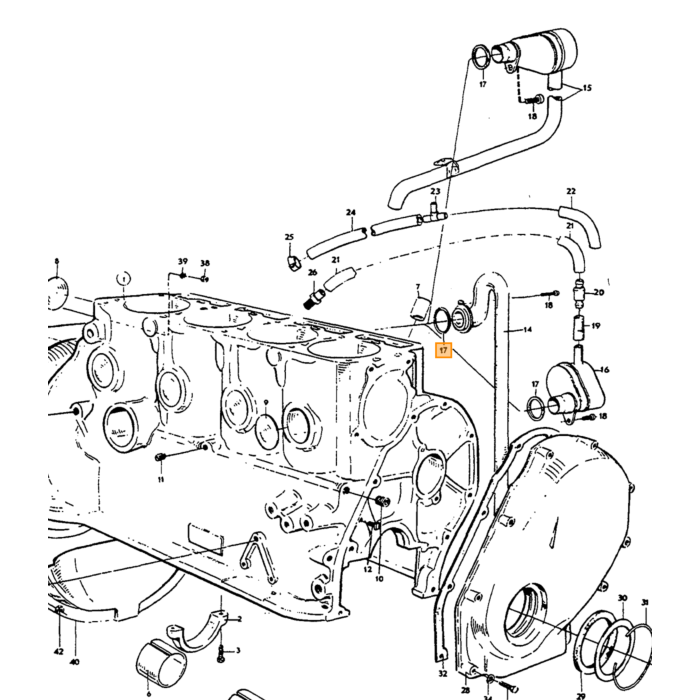 Volvo Bolt UNC 5/16 x 22 lang montering trykgruppe termostathus 102701 Volvo varenummer 940135