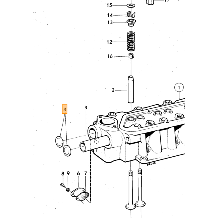 Volvo Bolt UNC 5/16 x 22 lang montering trykgruppe termostathus 102701 Volvo varenummer 940135