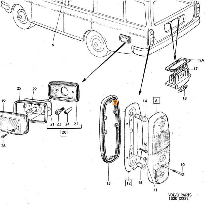 Volvo Flangebolt krumtaphus 5/16 UNX15 B16 B18 B20 støddæmper 140 Volvo varenummer 942402