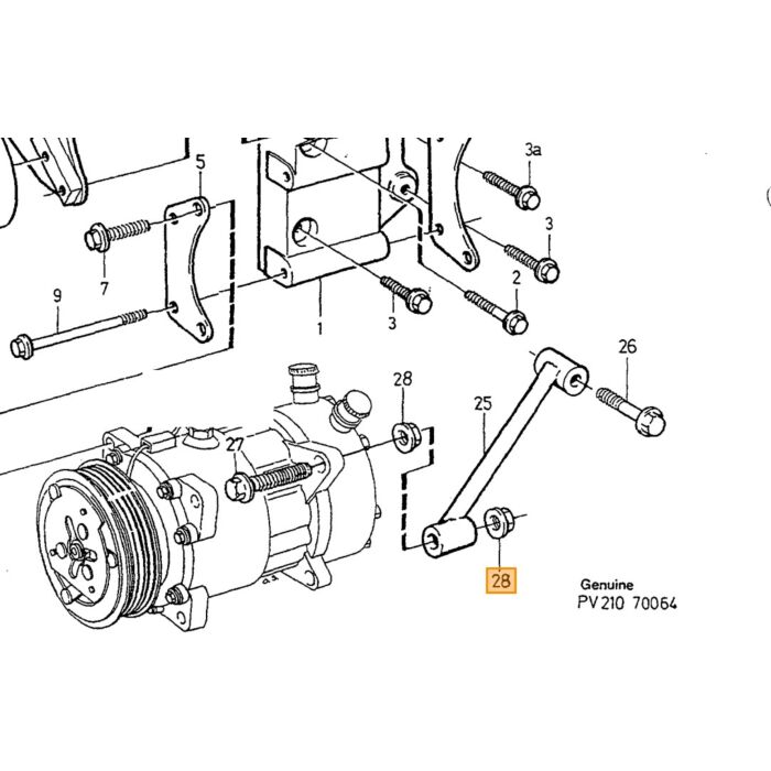 Volvo Motorophæng bund 850-V70 -2000 diesel (torsionsstang) V70 850 (9209882) benzin erstattet af 9141042 (9209882) Volvo varenummer 9434252