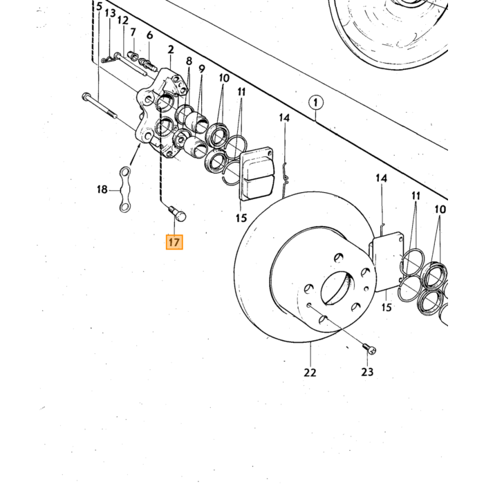 Volvo Bolt bremsekaliber Amazon B20+140+164 til unf 1/2-20 X 1-1/4 tommer 32mm Volvo varenummer 943506