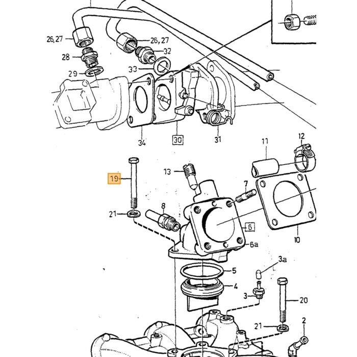 Volvo Støtte-ring manifold B27 b28 Indsprøjtning 240 260 760 Volvo varenummer 943711