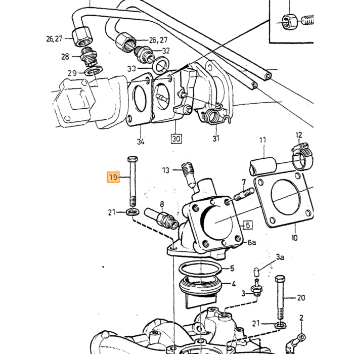 Volvo Støtte-ring manifold B27 b28 Indsprøjtning 240 260 760 Volvo varenummer 943711