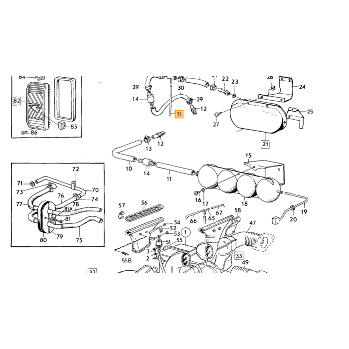 Volvo Vakuumslange 2,5 mm indv 6,5 mm udv pr. meter Volvo varenummer 943999