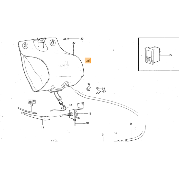 Volvo T-stykke slange krumtaphusventilation 140 164 240 940 960 s90 v90 (460159) B20 F B21 F B20 f B27 F Volvo varenummer 944270