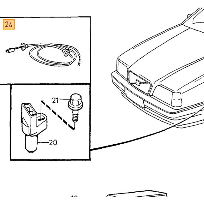 Volvo ABS Sensor Reparationssæt Foran Volvo 850 - S70 - V70 - C70 - XC70 Volvo varenummer 9442888