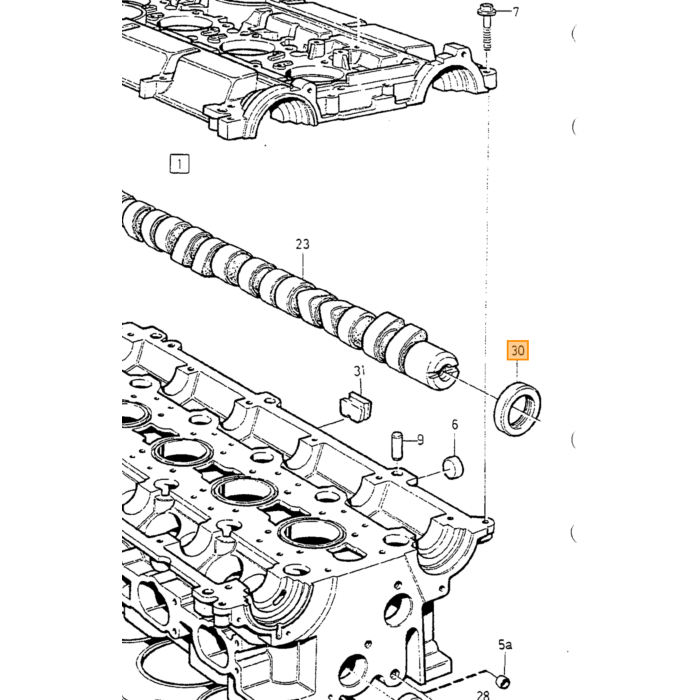 Volvo Oliepakning knastaksel bag volvo 700-850-900 C70 -2005 S/V40 -2004 v70 -2000 xc90 2003+ se artikel 135150_B Volvo varenummer 9443310