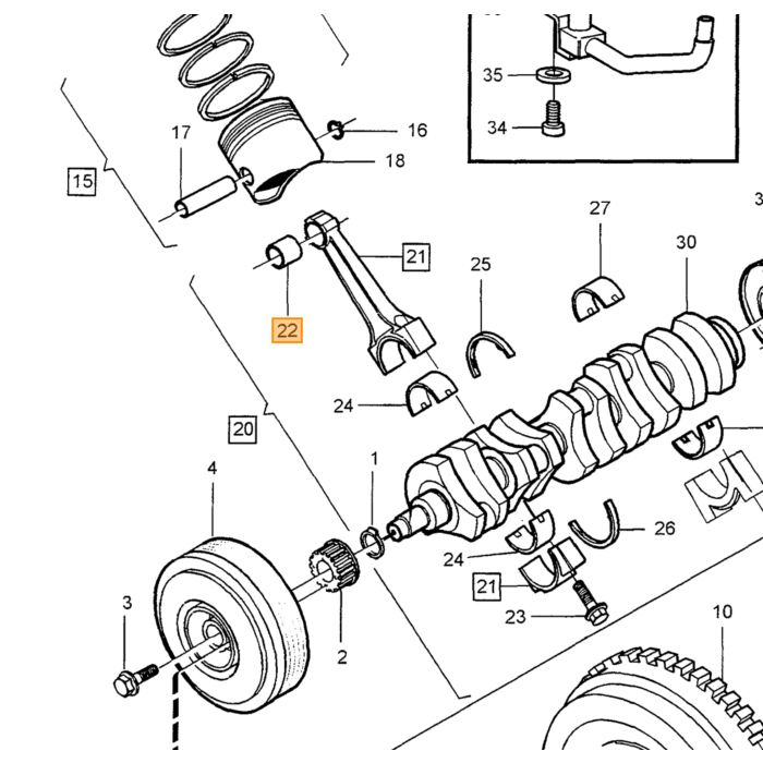 Volvo Svinghjulsboltsæt 10 stk. Volvo fra 1992 M11x26 Xc90 S80 S60 S40 V70 C70 C30 Xc70 V50 V40 S70 Xc60 kobling Volvo varenummer 9454743