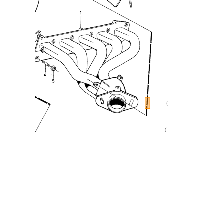 Volvo Luftslange 240+260+700+940+850 stk. luftfilter udstødning aluminium b21 b23 B230 B19 B20 52x1300 (forvarmning) 9438274 Volvo varenummer 946841