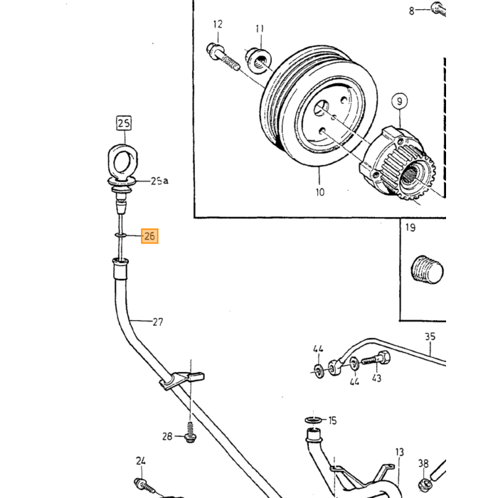Volvo Gummiring oliepind B19+B21+B23+B230+B200 e gummiluftjusteringsskrue 240+740 karburatorversion Volvo varenummer 947114