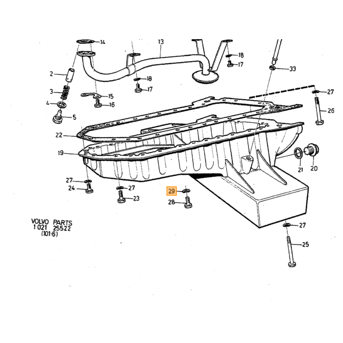 Volvo Gummiring oliepind B19+B21+B23+B230+B200 e gummiluftjusteringsskrue 240+740 karburatorversion Volvo varenummer 947114