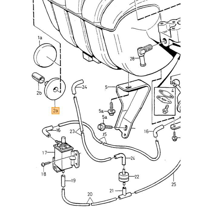 Volvo albuenippel indsugningsmanifold 240 260 740 850 940 C70 S60 S70 V70 V70 XC inklusive vakuumslange Volvo varenummer 947681