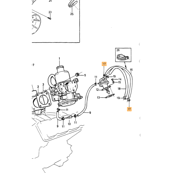Volvo Gummi-ring startspærre B19E+B19ET+B21E+B21ET+B21F+B21FT+B23E+B230E+B200E Volvo varenummer 949761