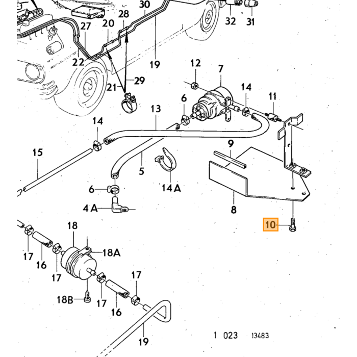 Volvo Skrue UNC 1/4-20x3/8 tommer (9 mm) URX Volvo varenummer 950044