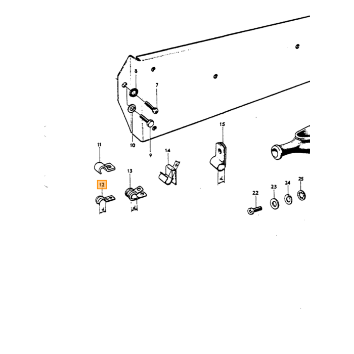 Volvo kabelklemme Amazon 140 240 1800 164 Volvo varenummer 951191