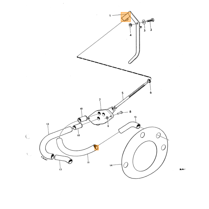 Volvo Bolt udstødningsmanifold udløbsside B4B+B16+B18+B20+B30 3/8 x 40 mm UNC Volvo varenummer 953259