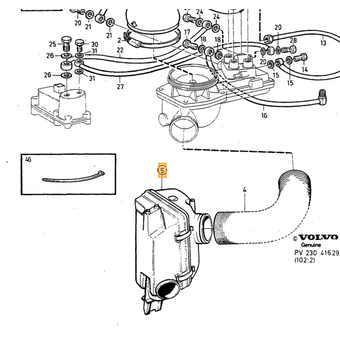 Volvo Parker B10 X 13 RXS benzintank Amazon Volvo varenummer 955138