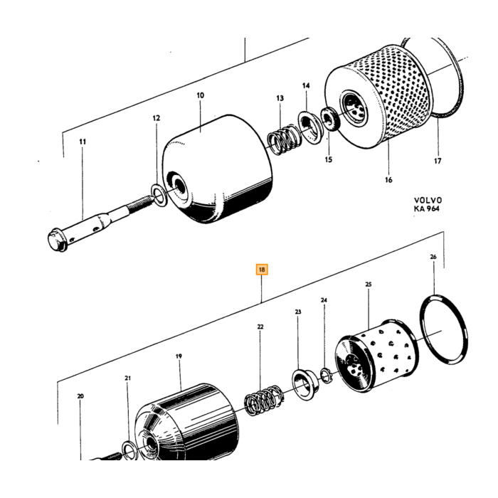 Volvo Bolt UNC kasse PV ea Volvo varenr. 955294