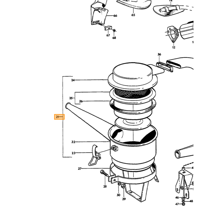 Volvo Bolt UNC 5/16 x 76 Volvo varenr. 955529