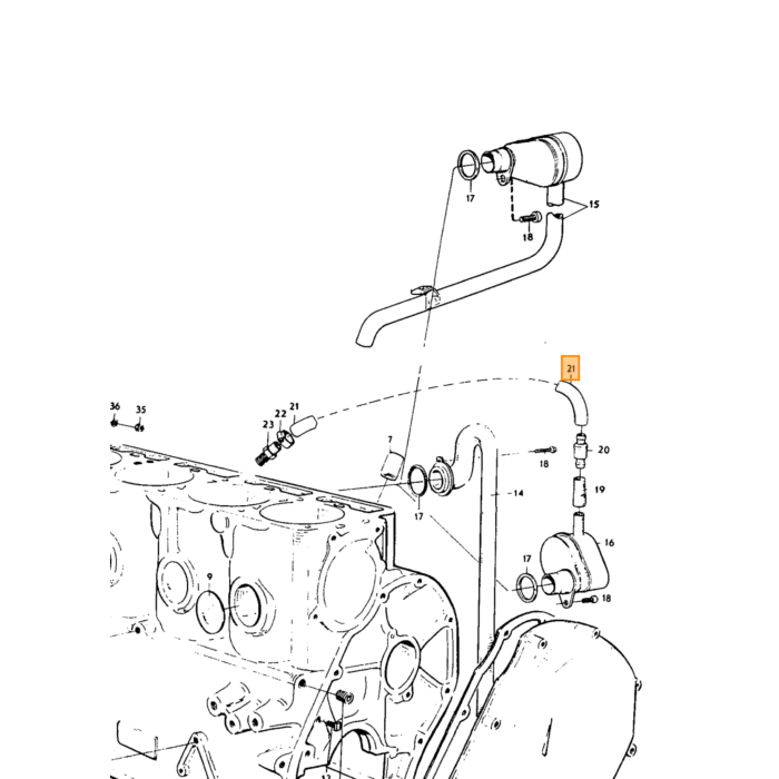 Volvo Revet manifold B4B+B16 +B18+B20 ea UNC 5/16+M8 ea Volvo varenr. 955894