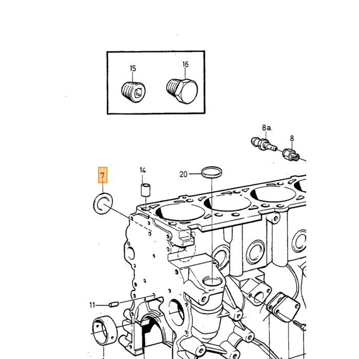 Volvo Revet manifold B4B+B16 +B18+B20 ea UNC 5/16+M8 ea Volvo varenr. 955894