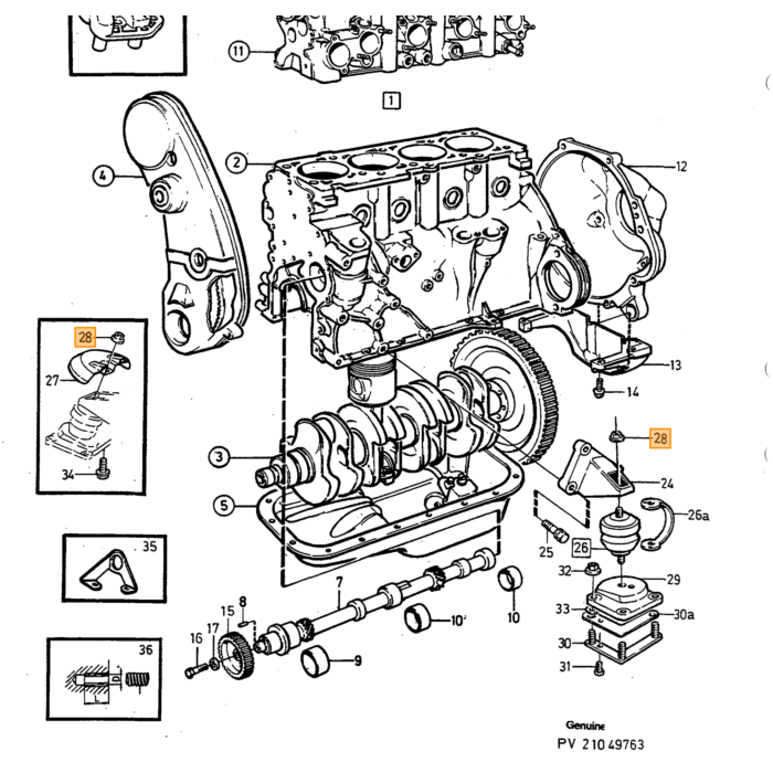 Volvo Stangsæt (komplet) til aluminiums bærearm Volvo 740 - 760 - 780 - 940 - 960 Volvo varenummer 971098