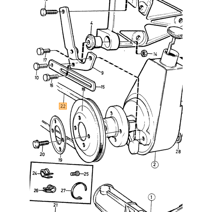 Volvo kilerem servopumpe uden AC Volvo 240 - 260 - 740 - 760 Volvo varenummer 973538