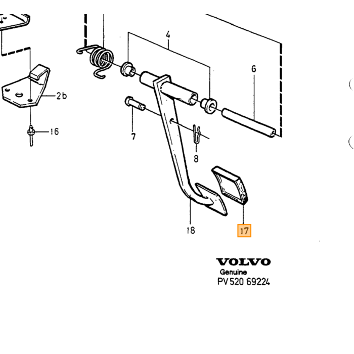 Volvo Gummiprop 13 mm Volvo varenummer 974683