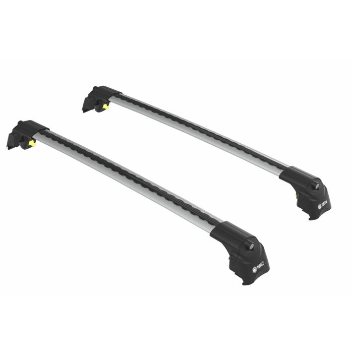 Dakdragers zilver voor aan roofrail/dakrail  Volvo V60 2019+  6 max 75kg dakrail  wing vorm  voor weinig windgeruis