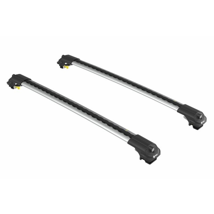 Dakdragers zilver voor aan roofrail/dakrail  Volvo XC70 1997-2016  max 75kg dakrail  wing vorm  voor weinig windgeruis