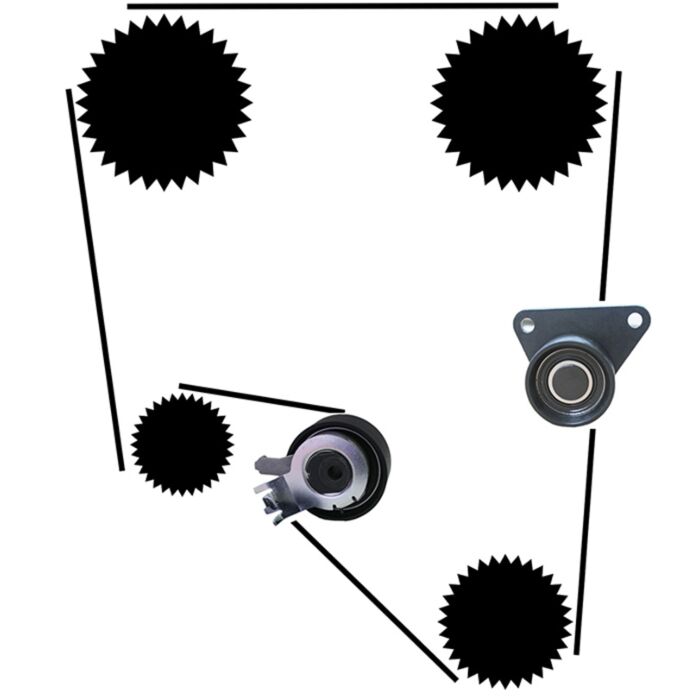 Distributieriem set Volvo S40 S60 S70 V40 C70 V70 S80 Xc90 Xc70 oem 30758261 motortype B5204 B5234 B5244 B5254