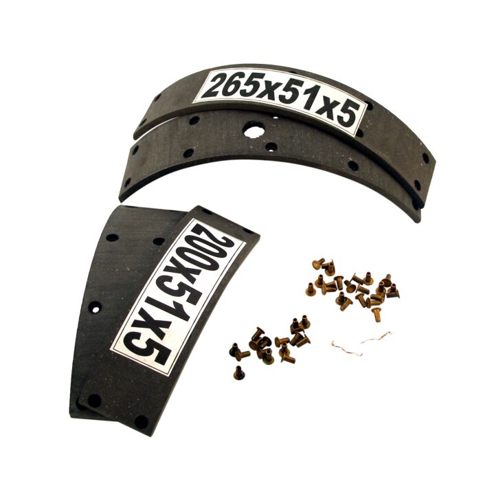 Rem voering voor / achter schoenen set PV444+445+Amazon -1958 (set 4st voor of achter bruikbaar) type met gat