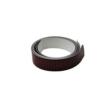 Striping bumper 240+260 achter ROOD reflecterend (set 3st) -1980 aluminium bumper