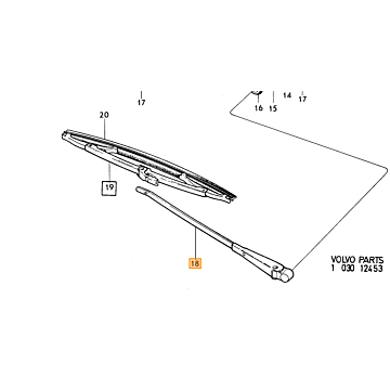 Ruitenwisser Arm links
