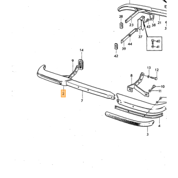 Rubber bumperdoorvoer Linksachter ES USA