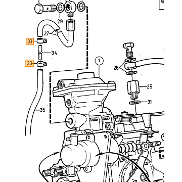 Slang vacuum en retour diesel 3.2mm per meter 240  740  760  780  940  960