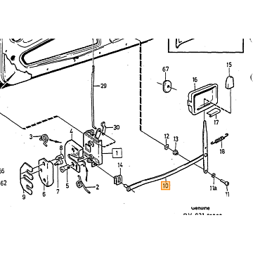 Deur portier Opener links