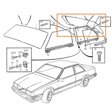 Achterruit volvo 780 met verwarming